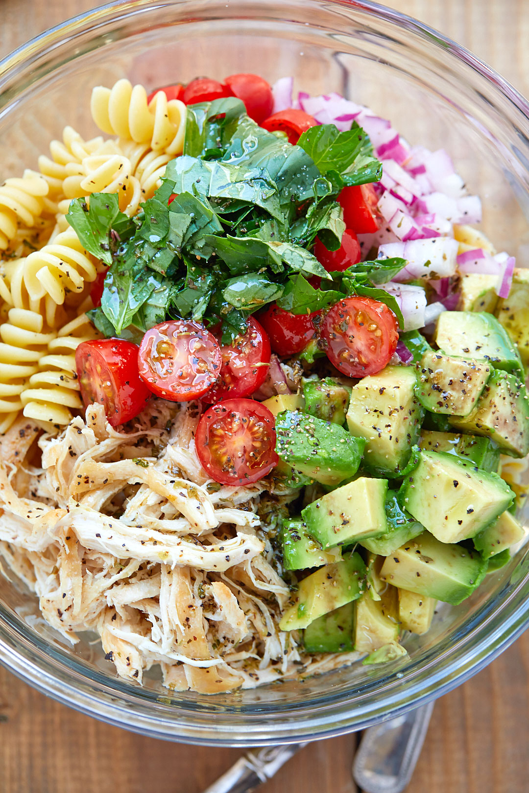 Healthy Chicken Pasta Salad
