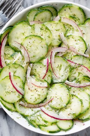 Cucumber Salad with Creamy Dill Sauce