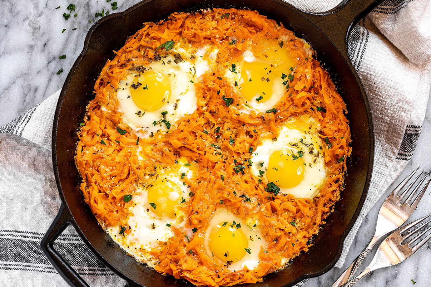 Sweet Potato and Eggs Breakfast