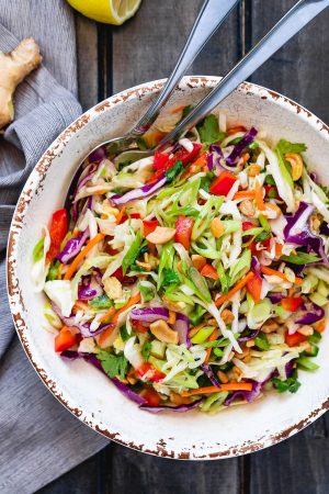 Healthy Cabbage Salad with Orange-Lime Dressing