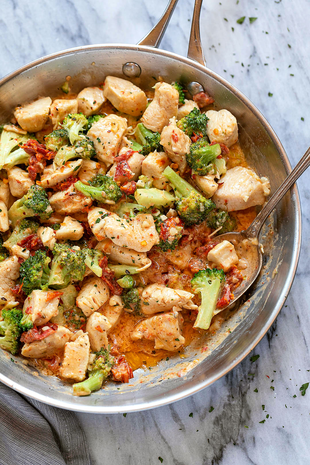 Broccoli Chicken in Cream Cheese Sundried Tomato Sauce recipe 3