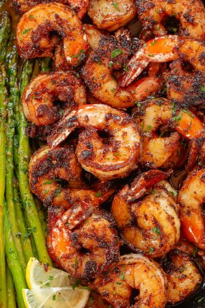 Blackened Shrimp and Asparagus Skillet (20 Minutes)