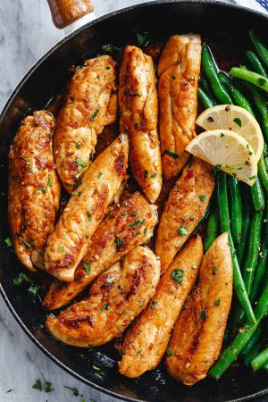 Lemon Garlic Butter Chicken Tenders Recipe