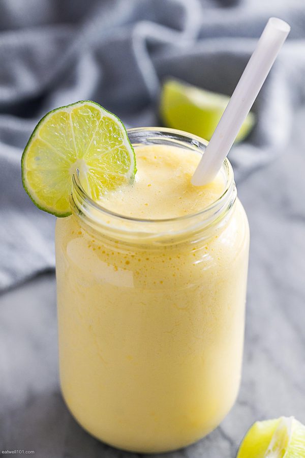 Mango Pineapple Coconut Milk Smoothie {Dairy Free} - #recipe by #eatwell101 - https://003.wrwe1r1zs3czx3c.workers.dev/mango-pineapple-coconut-milk-smoothie-recipe