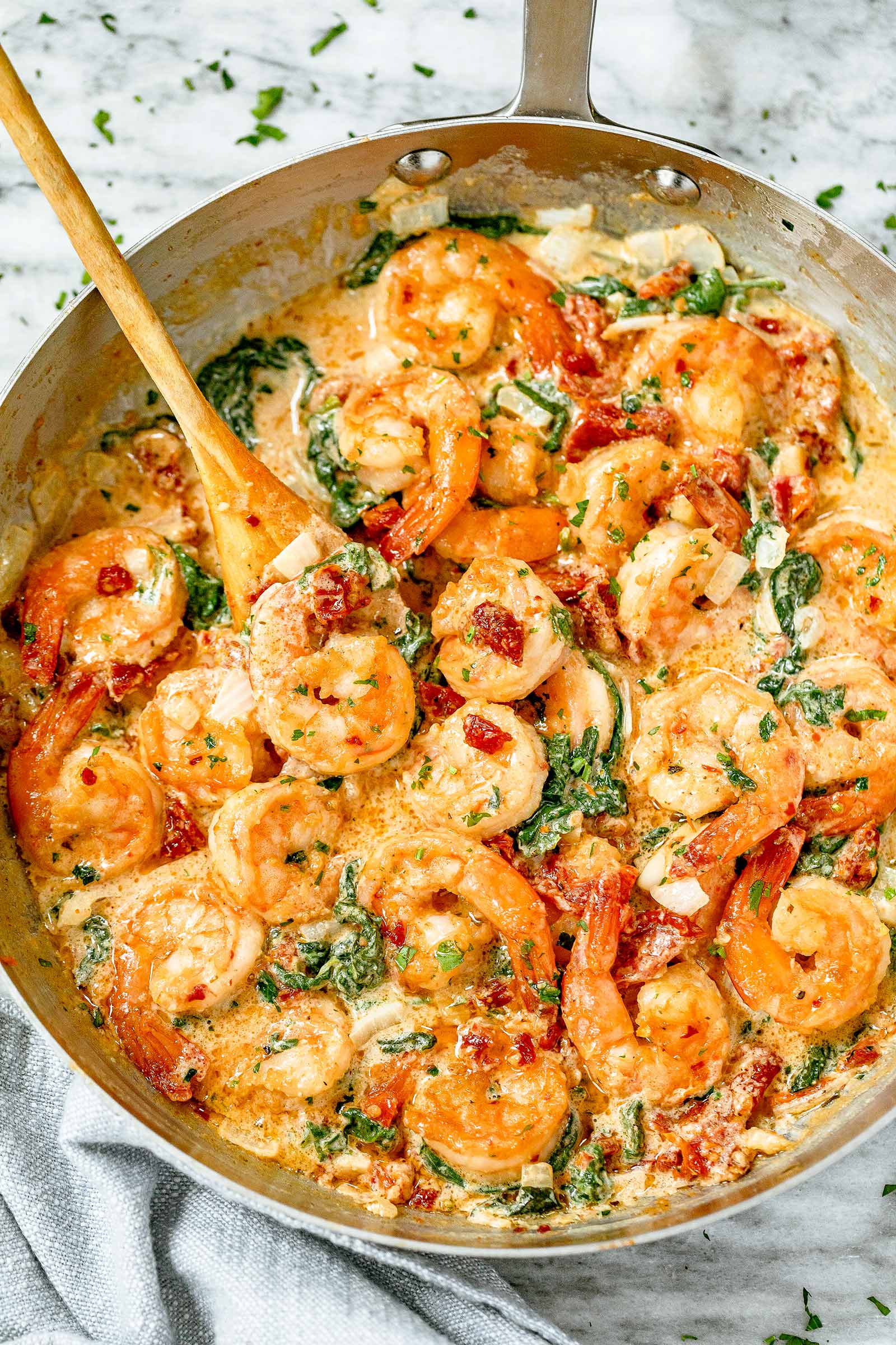 Creamy Garlic Spinach Shrimp 1
