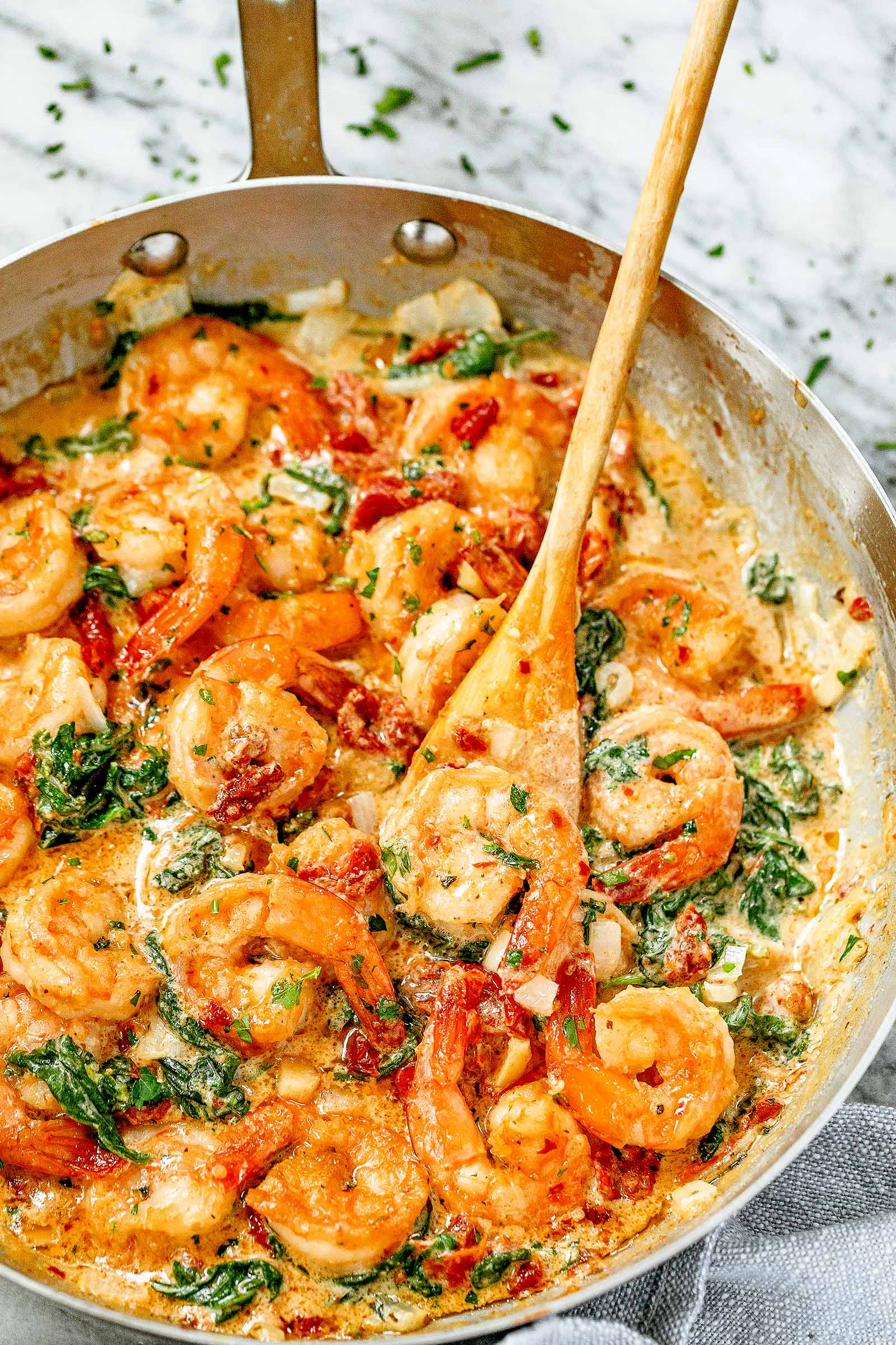 Creamy Garlic Spinach Shrimp 7
