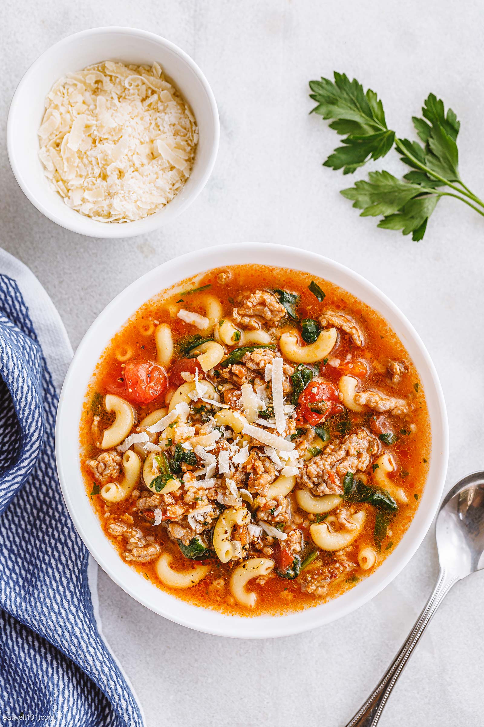 Instant Pot Italian Sausage Tomato Pasta Soup