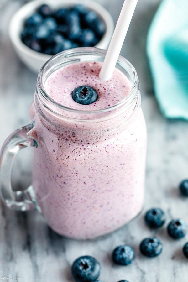Blueberry Coconut Milk Smoothie {Dairy Free} - #recipe by #eatwell101 - https://003.wrwe1r1zs3czx3c.workers.dev/dairy-free-blueberry-coconut-milk-smoothie-recipe