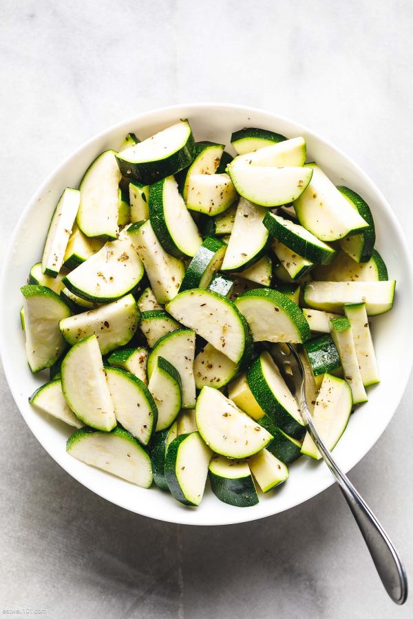 10-Minute Sheet Pan Steak with Lemon Zucchini