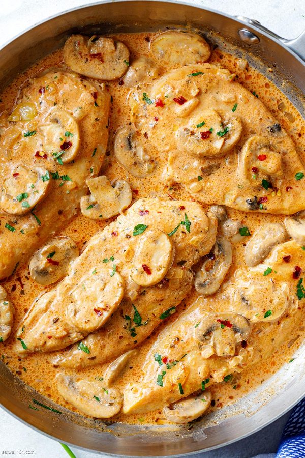 Creamy Garlic Parmesan Chicken Breasts﻿ with Mushrooms - #recipe by #eatwell101 - https://003.wrwe1r1zs3czx3c.workers.dev/creamy-garlic-parmesan-mushroom-chicken-recipe