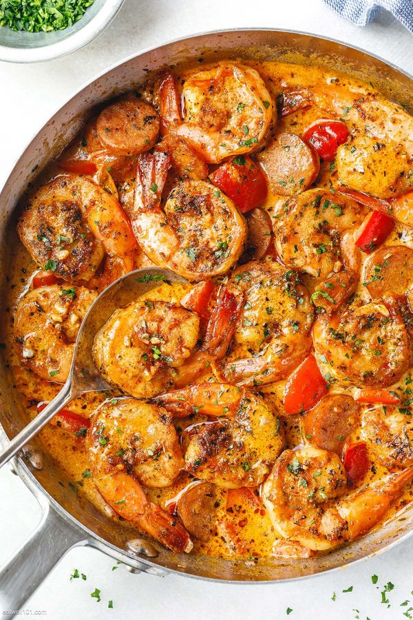 Creamy Cajun Shrimp with Sausage