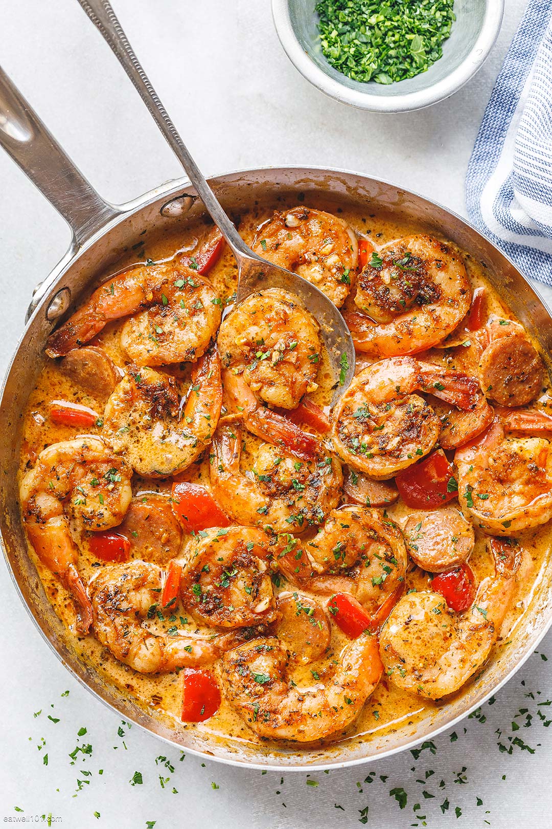 Cajun Shrimp and Sausage in Creamy Pepper Sauce 1