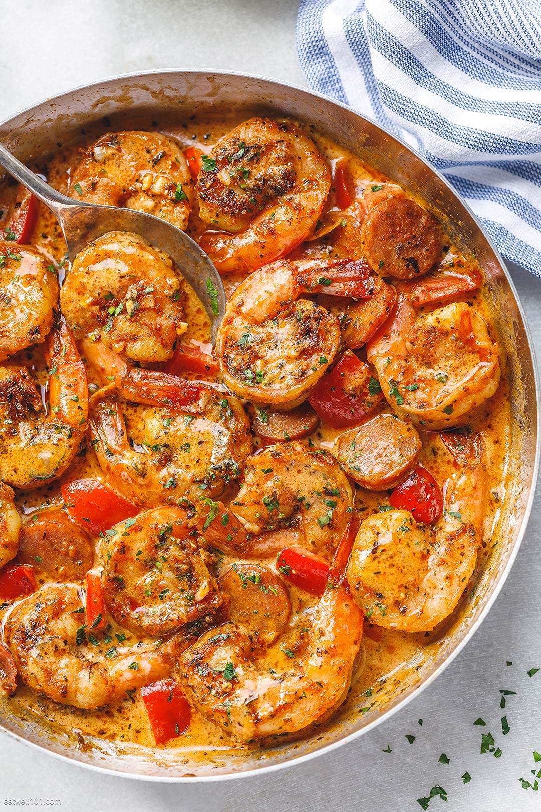 Cajun Shrimp and Sausage in Creamy Pepper Sauce recipe 1