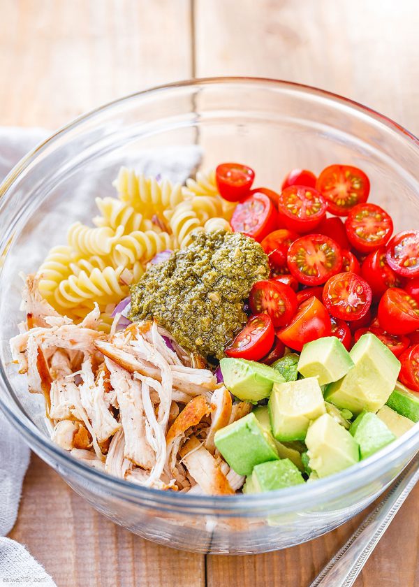 Pesto Chicken Pasta Salad