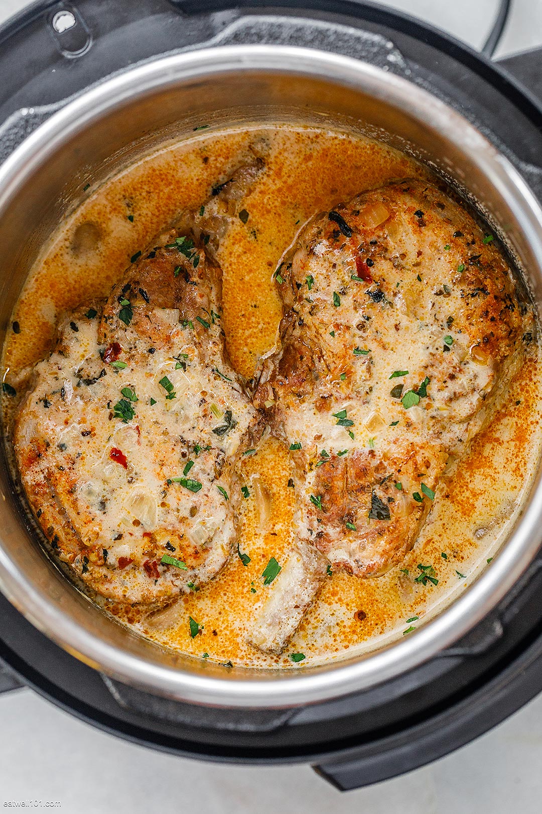 Instant Pot Pork Chops in Creamy Mushroom Sauce 2