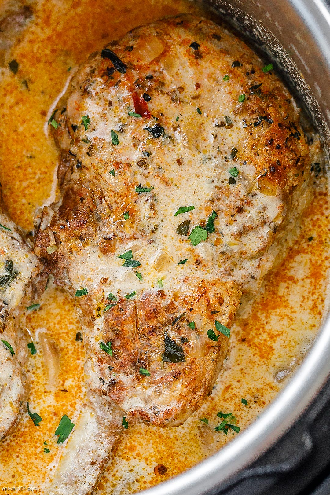Instant Pot Pork Chops in Creamy Mushroom Sauce 3