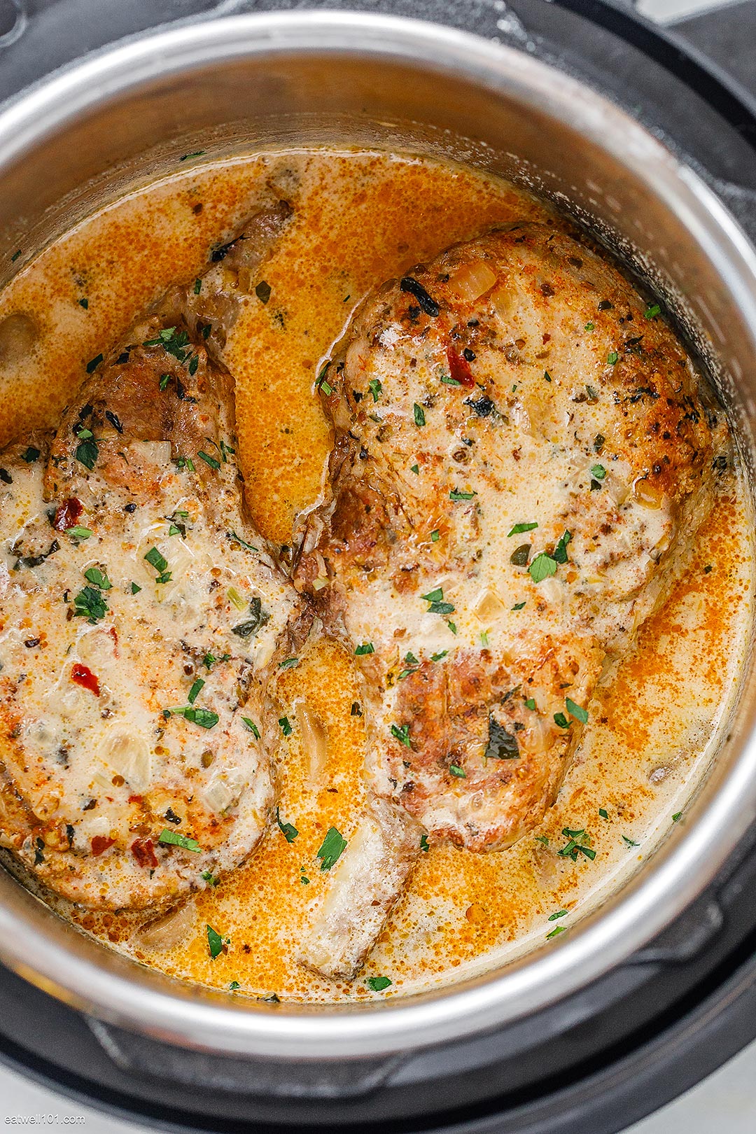 Instant Pot Pork Chops in Creamy Mushroom Sauce 4