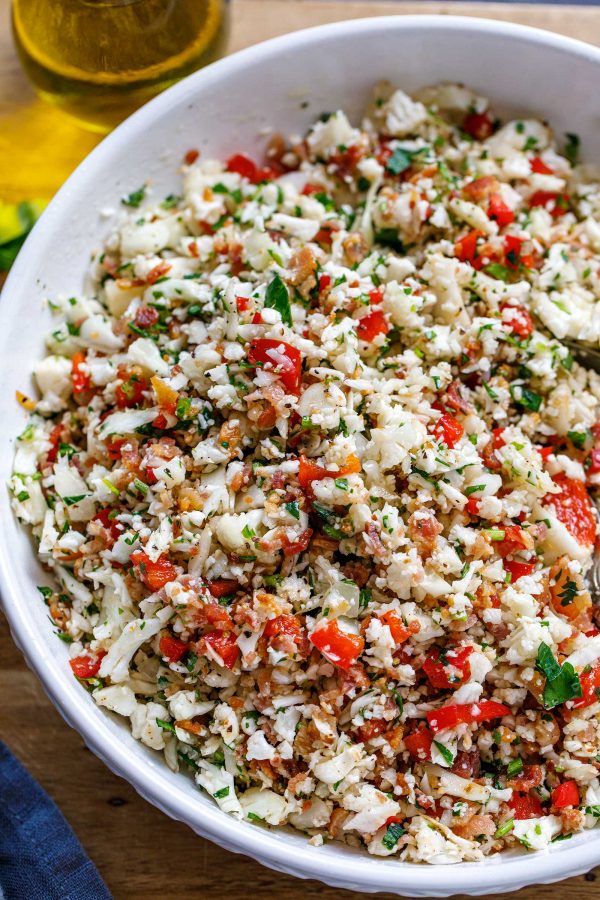 Bacon Cauliflower Salad - #recipe by #eatwell101 - https://003.wrwe1r1zs3czx3c.workers.dev/bacon-cauliflower-salad-recipe