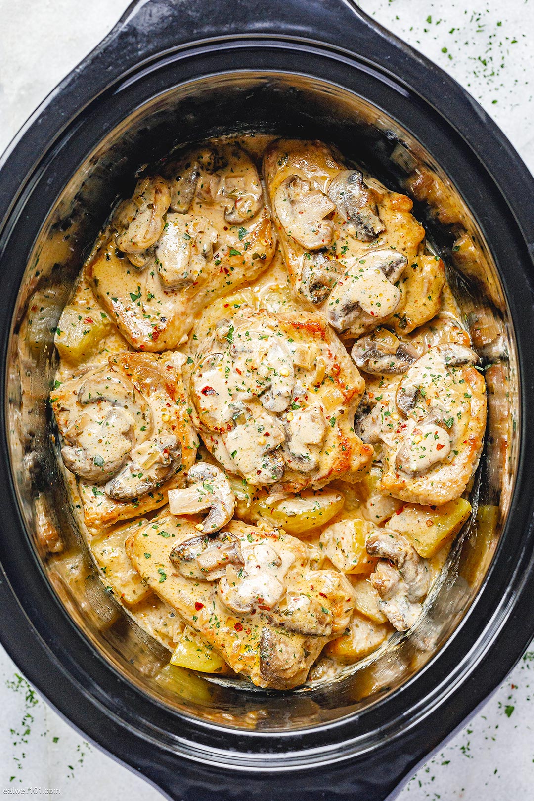 Crockpot Pork Chops and Potatoes 3