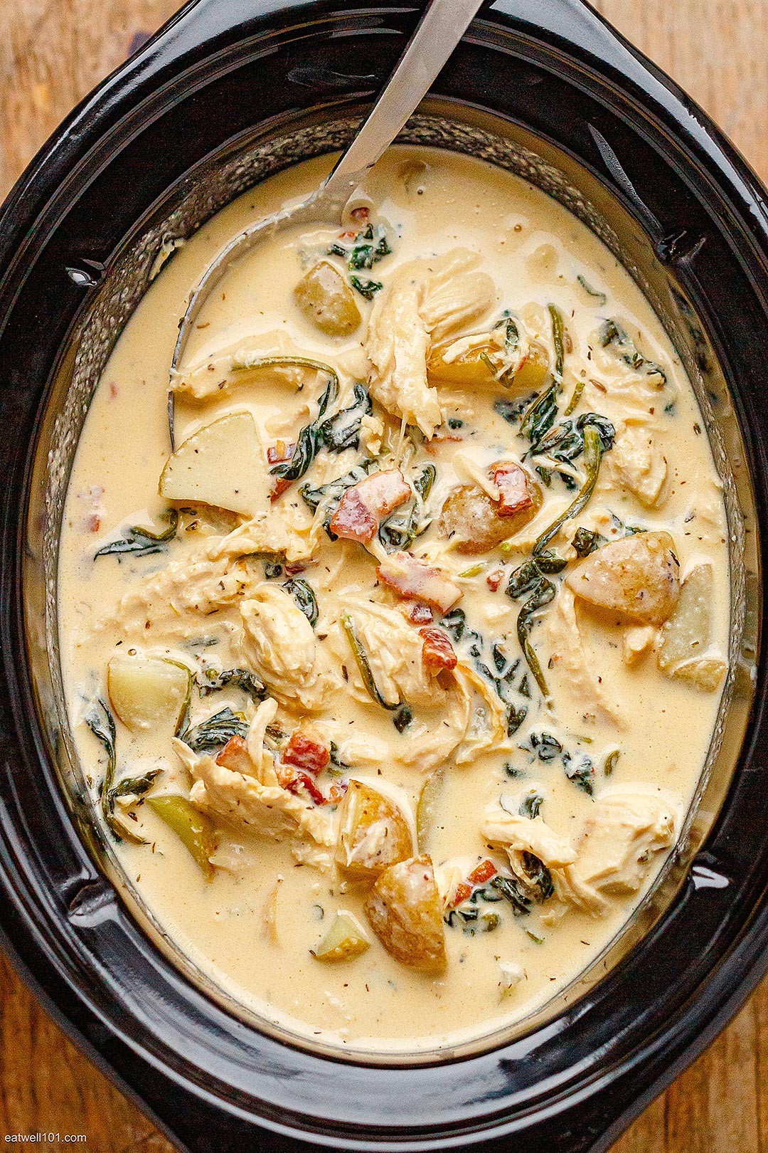 Slow Cooker Creamy Chicken Potato Soup 1