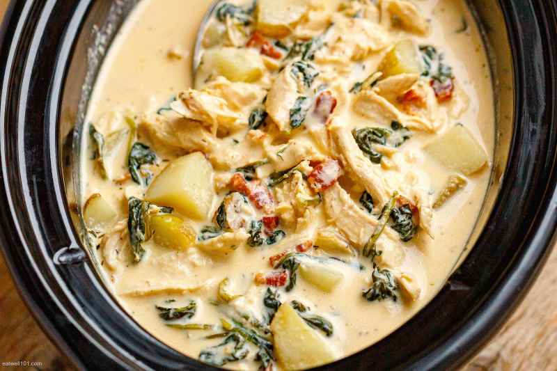 Slow Cooker Creamy Chicken  Potato Soup