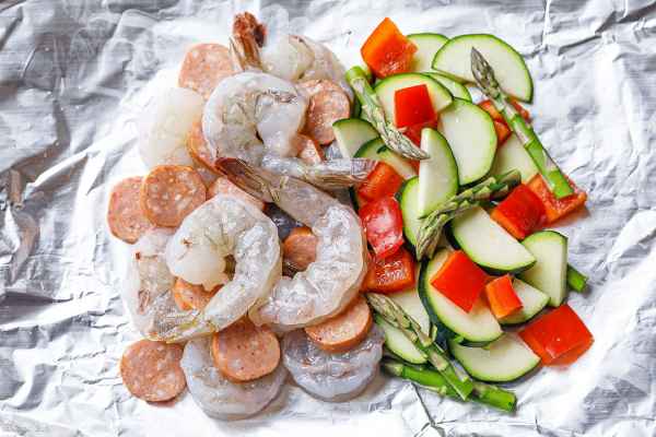 Cajun Sausage Shrimp Foil Packs