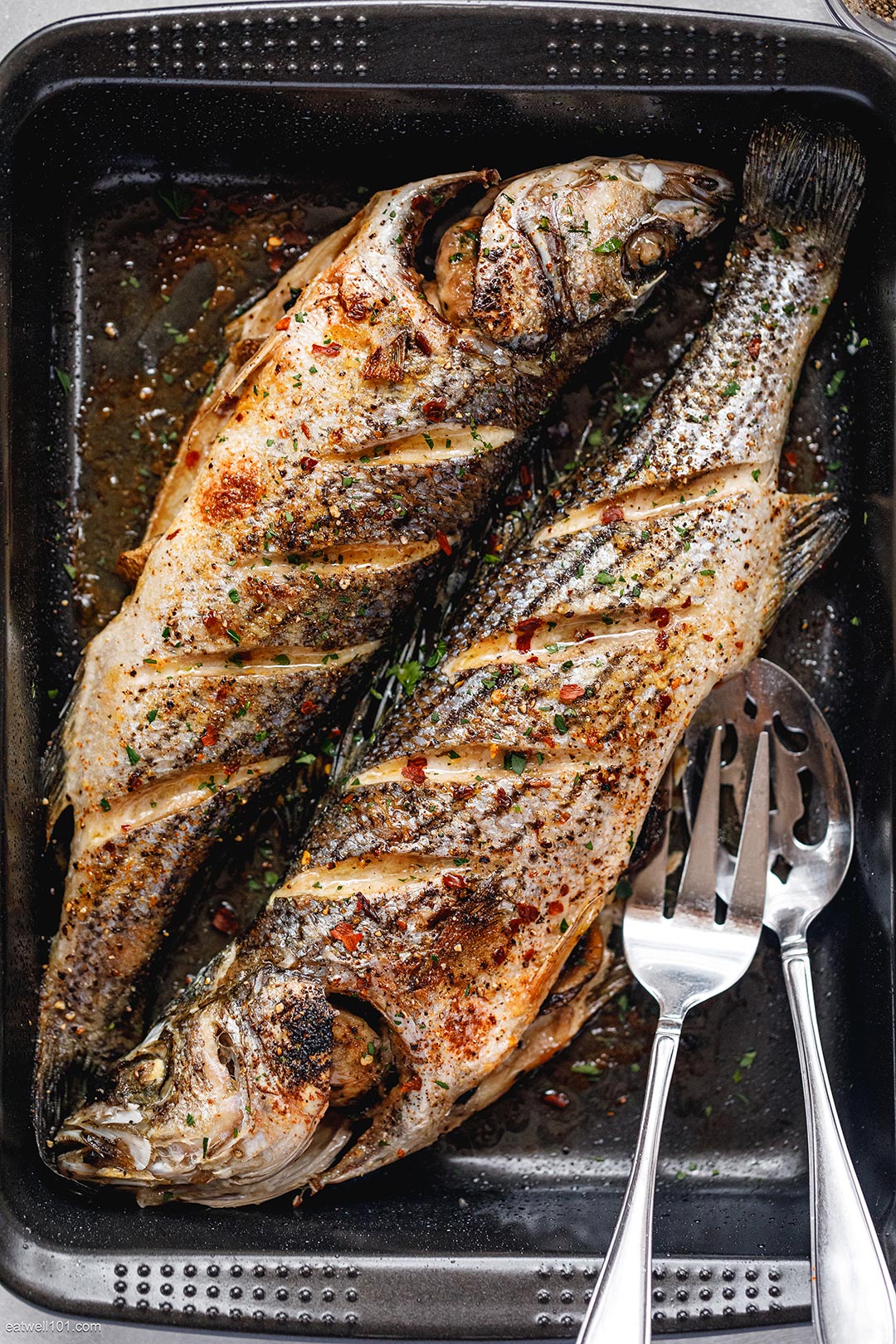 Grilled Stuffed Sea Bass