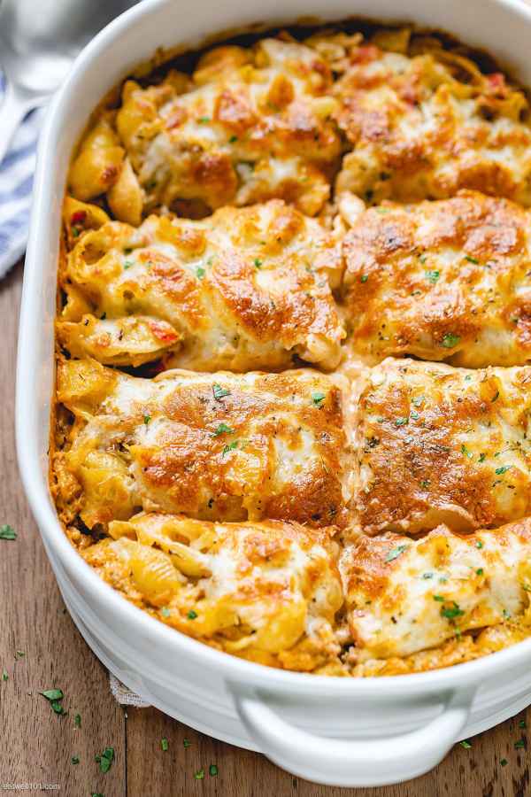 Cheesy Baked Pasta with Creamy Meat Sauce
