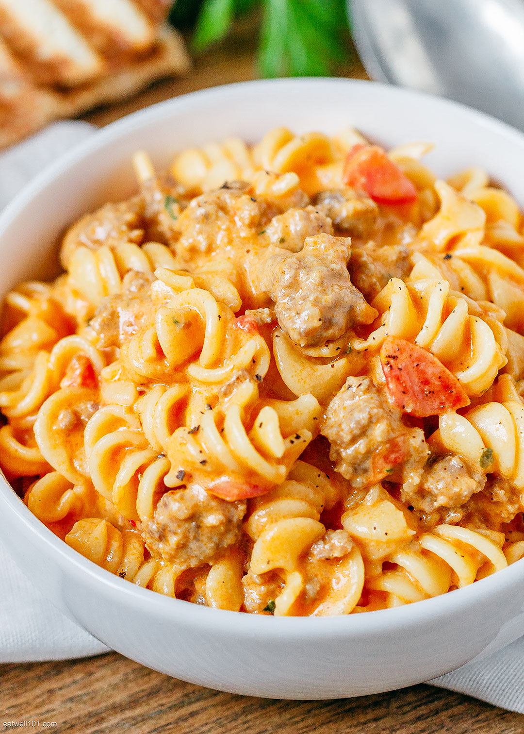 Cheesy Sausage Rotini Pasta recipe