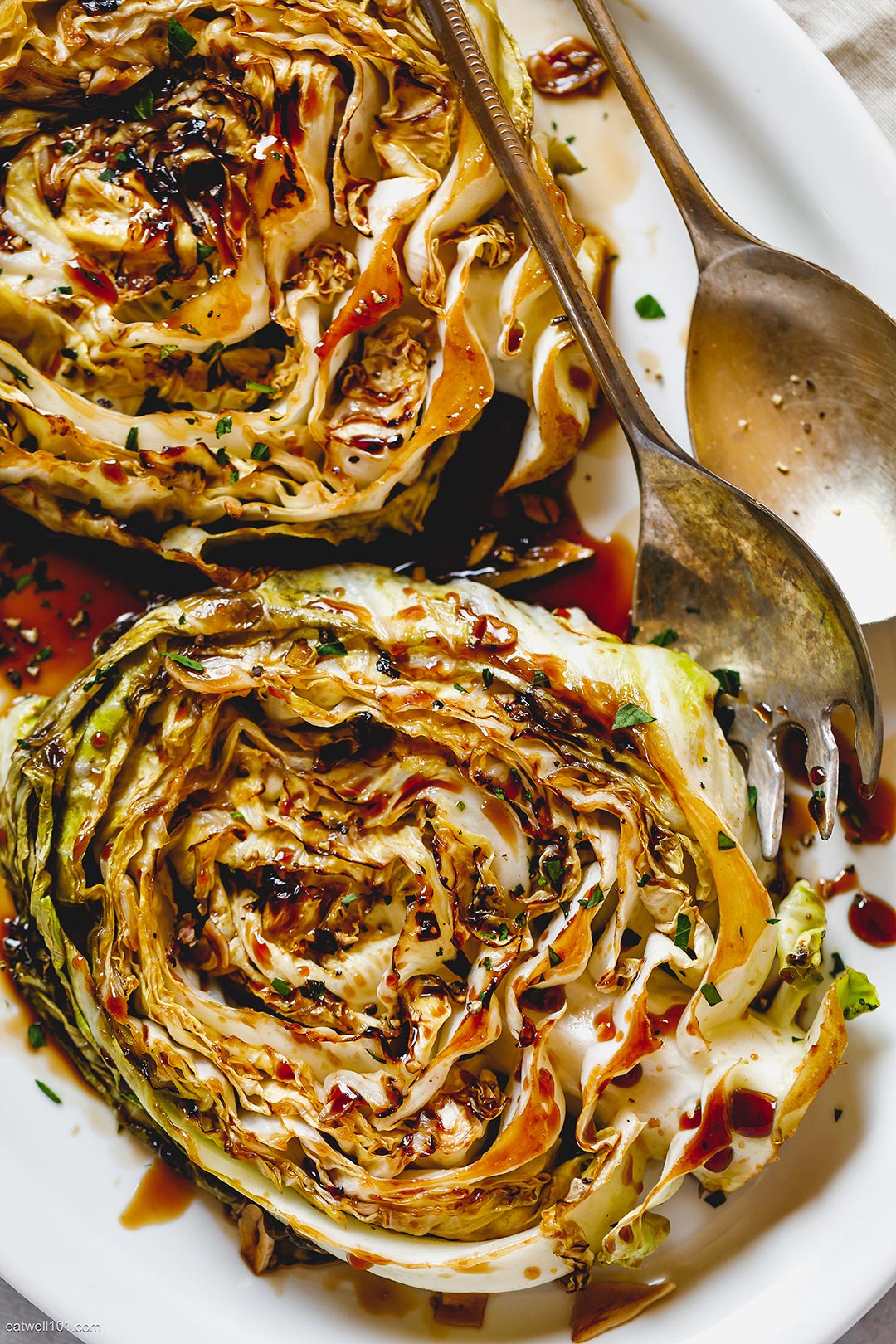 pan-seared cabbage steaks 1