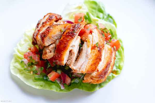 Salsa Chicken Lettuce Wraps
