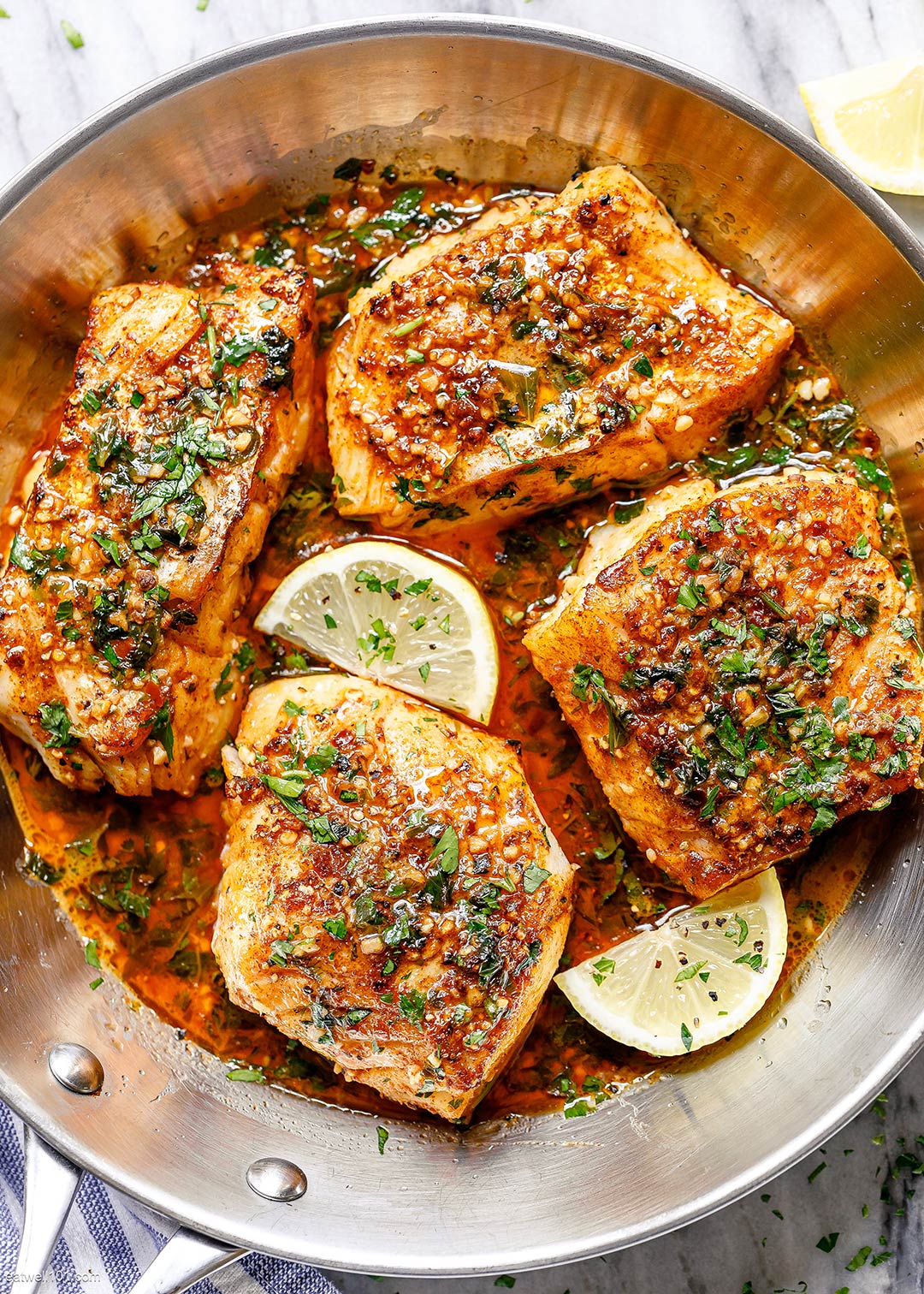 Lemon Garlic Butter Baked Cod Fillets 6 recipe