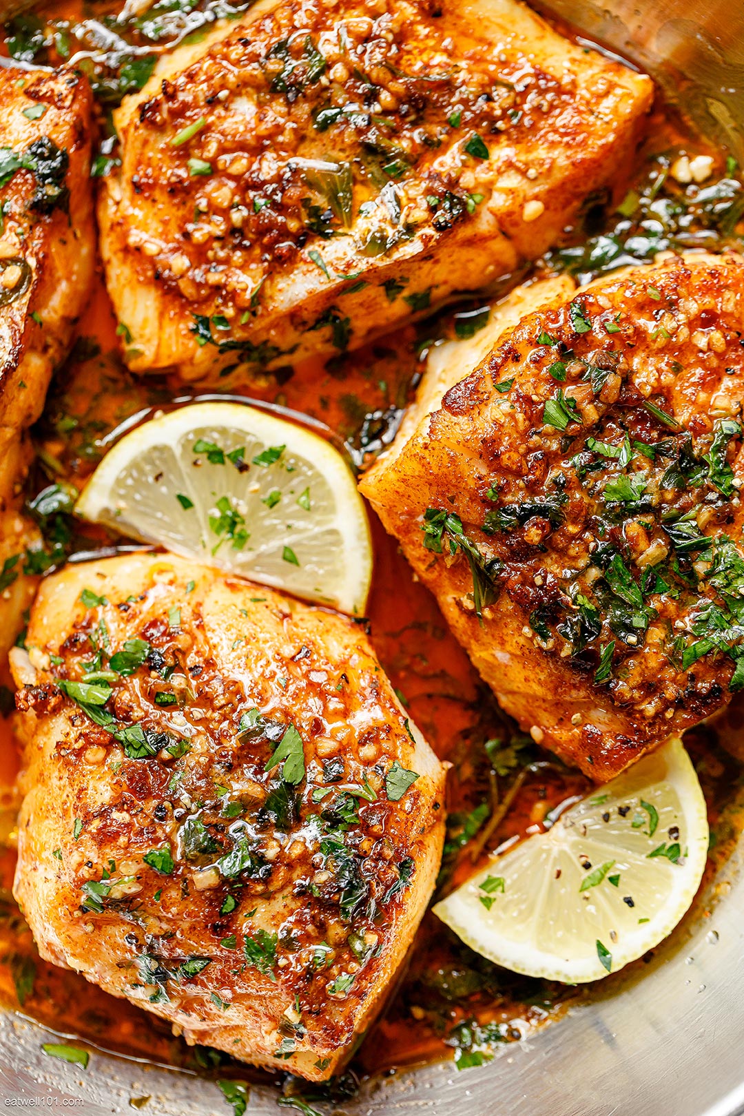 Lemon Garlic Butter Baked Cod Fillets