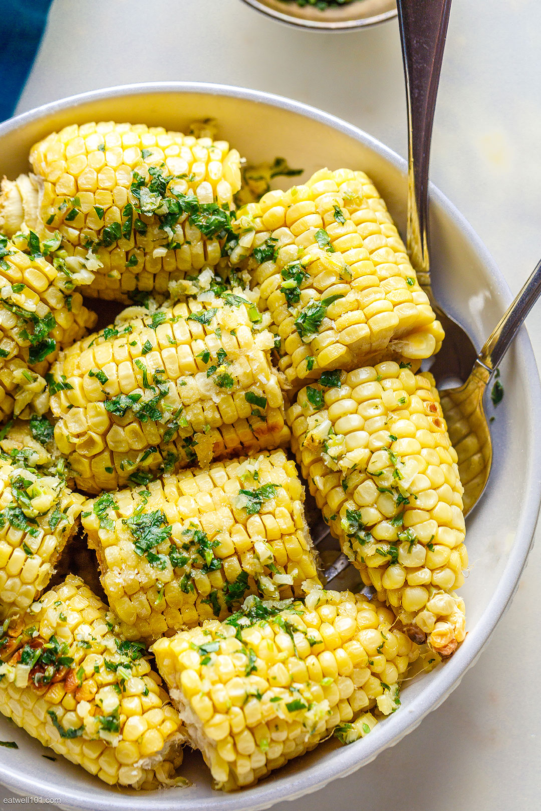 Baked Garlic Parmesan Corn on the Cob recipe