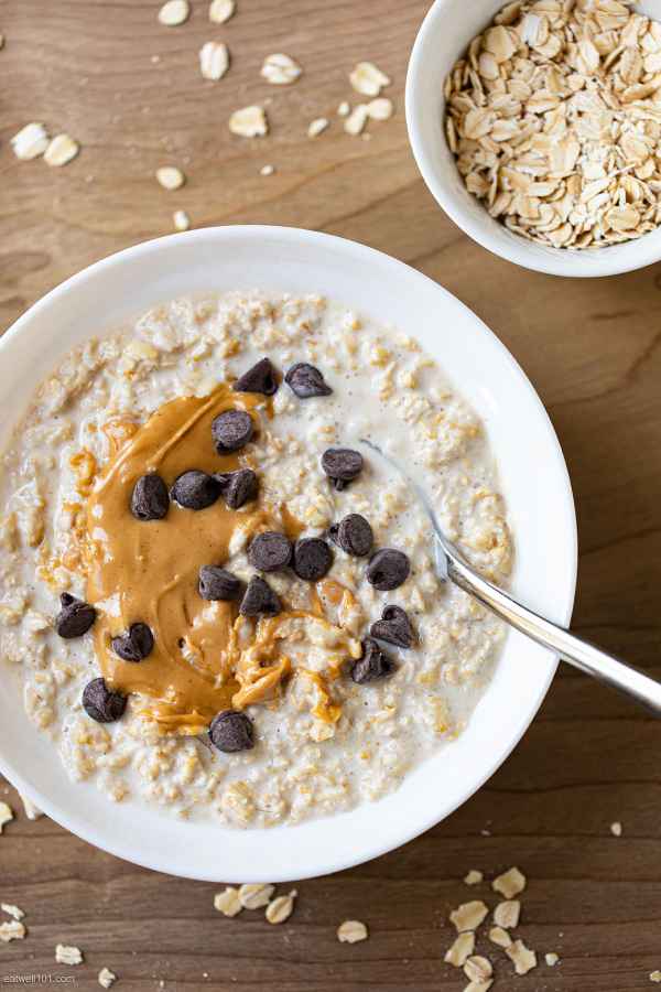 Nut Butter Overnight Oats for Easy Breakfast - #recipe by #eatwell101 - https://003.wrwe1r1zs3czx3c.workers.dev/nut-butter-overnight-oats-recipe