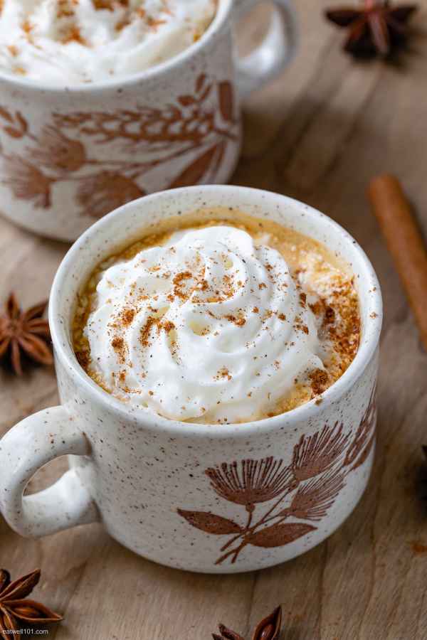 Creamy Pumpkin Spice Latte {Dairy-Free} - #recipe by #eatwell101 - https://003.wrwe1r1zs3czx3c.workers.dev/pumpkin-spice-latte-recipe