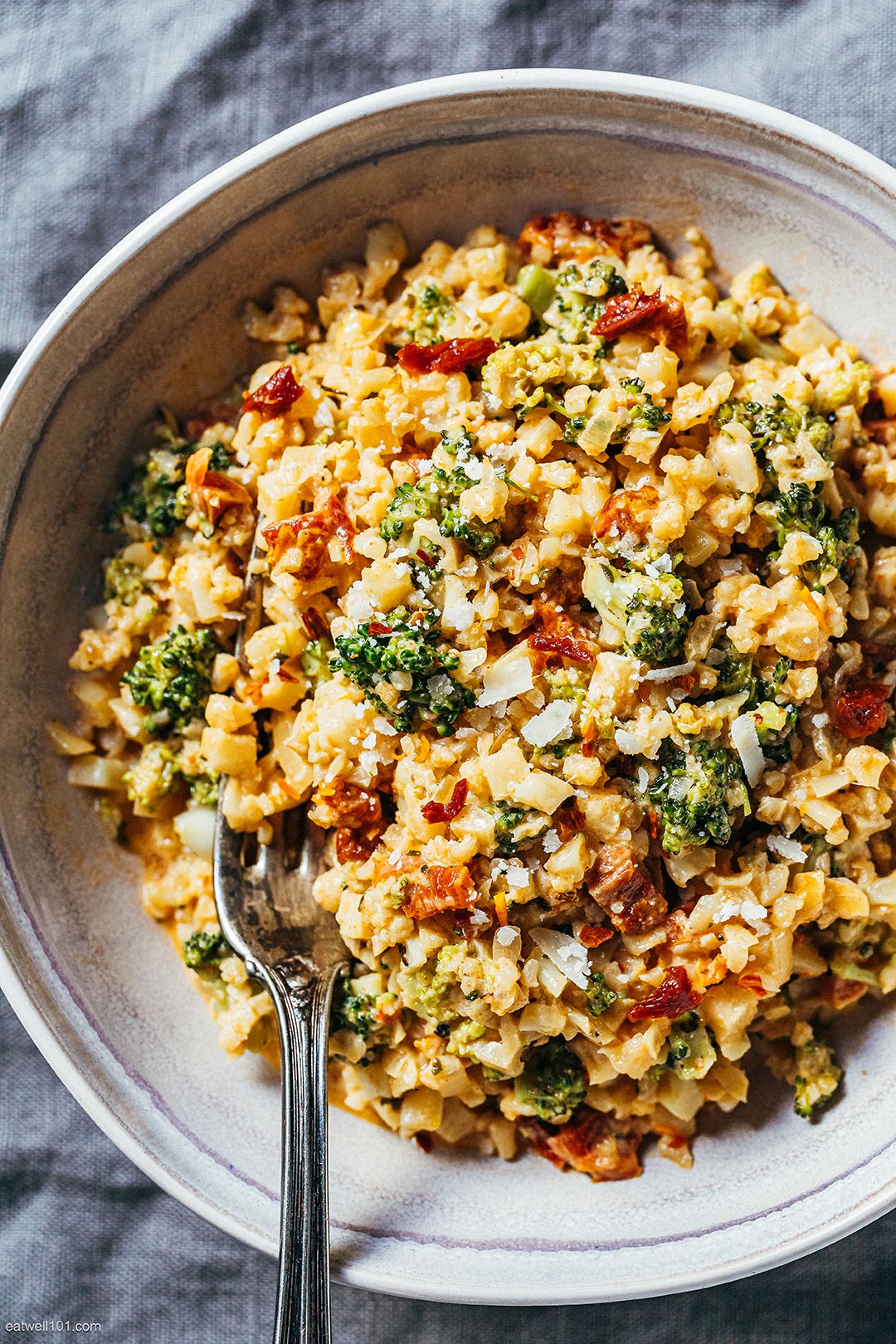Creamy Broccoli and Cauliflower Skillet