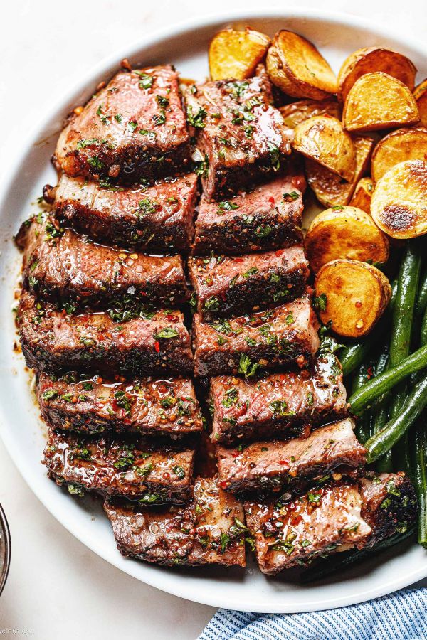 Garlic Herb Butter Steak in Oven - #recipe by #eatwell101 - https://003.wrwe1r1zs3czx3c.workers.dev/garlic-herb-butter-steak-in-oven-recipe
