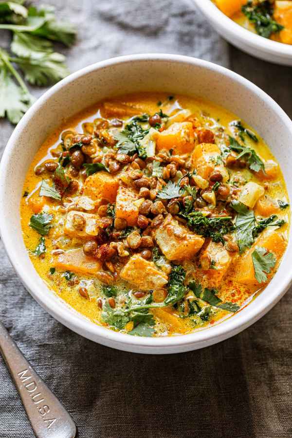 Butternut Lentil Stew - #recipe by #eatwell101 - https://003.wrwe1r1zs3czx3c.workers.dev/coconut-butternut-lentil-stew-recipe