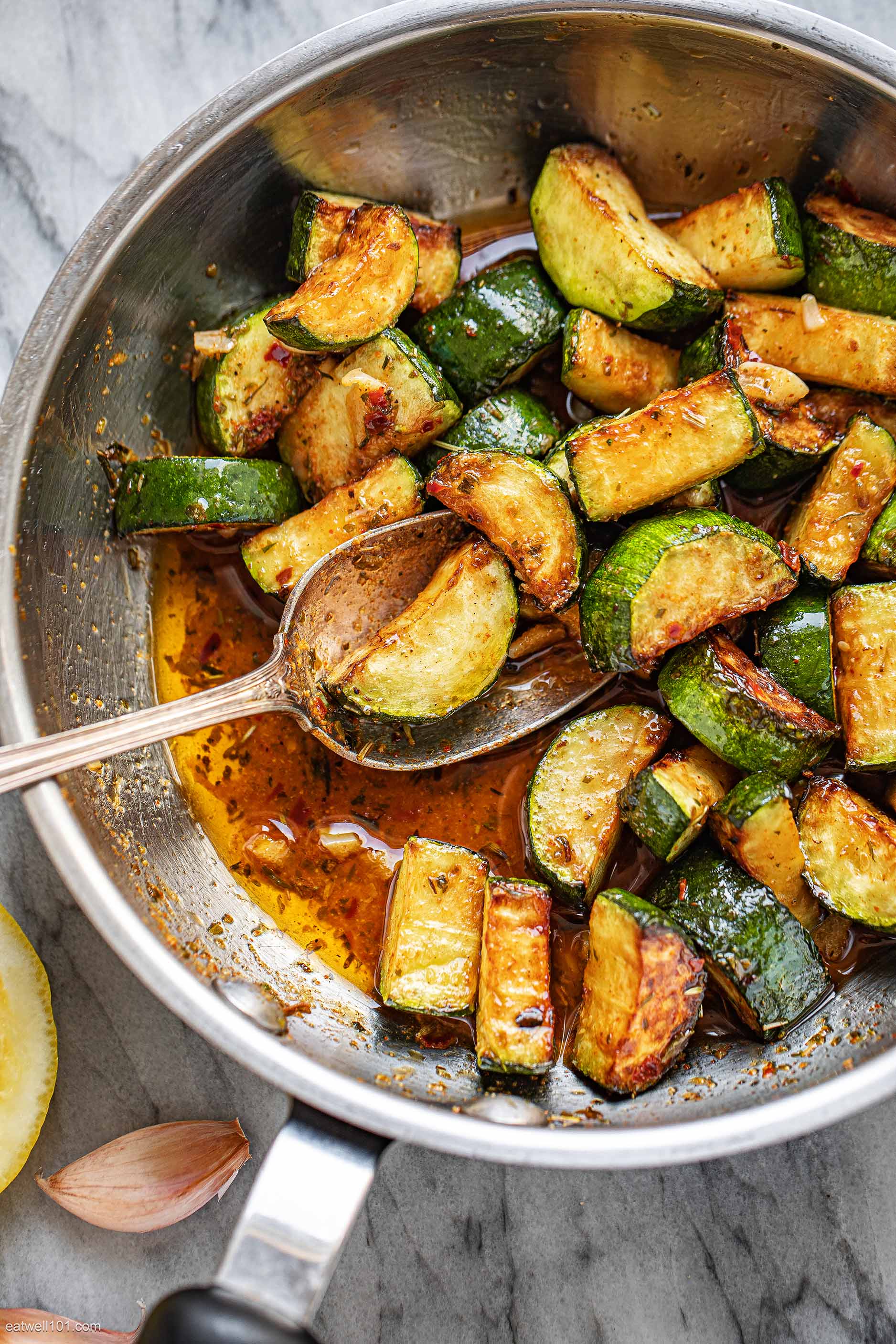 Sauteed Garlic Butter Zucchini Recipe