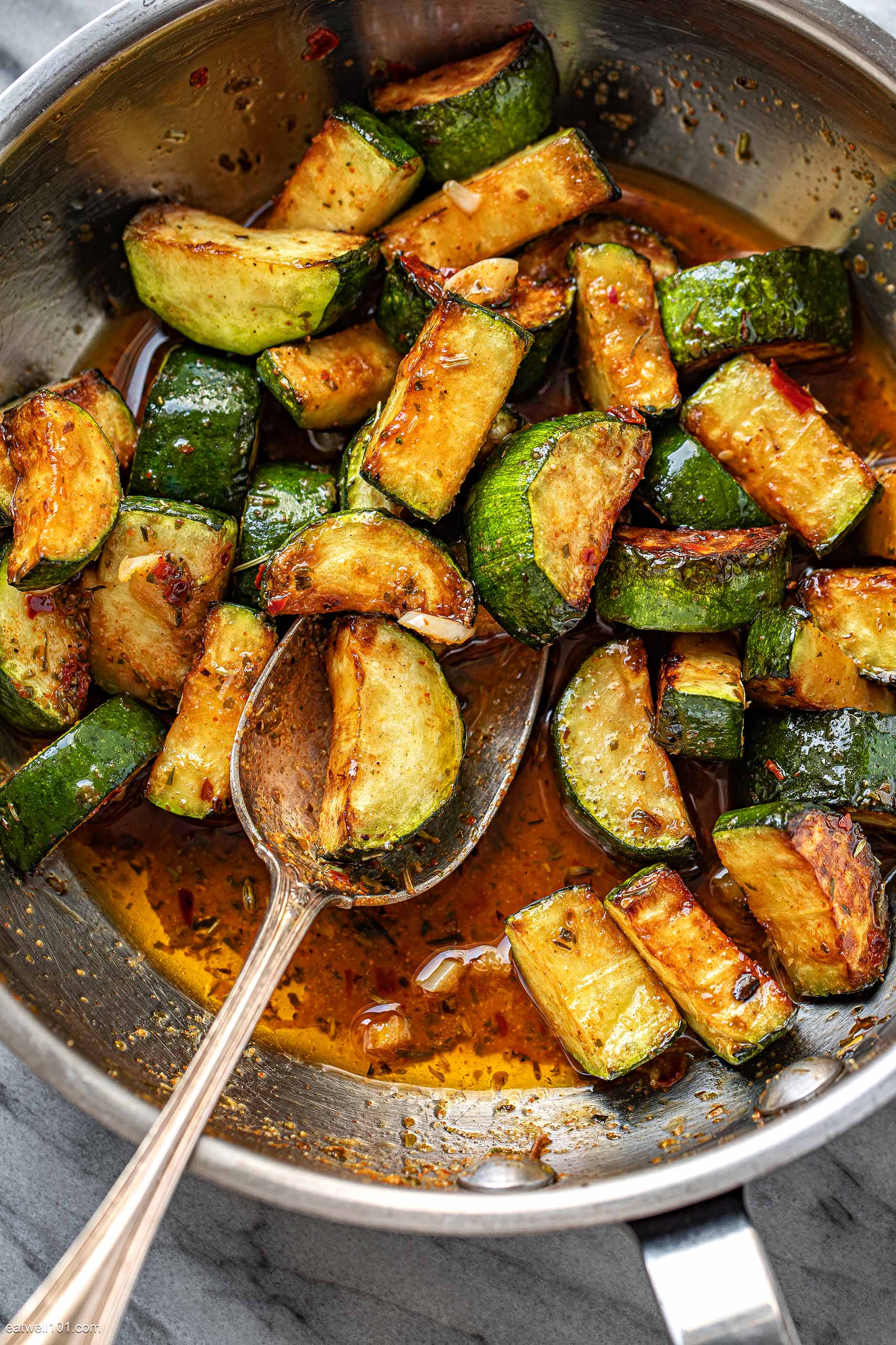 Sauteed Garlic Butter Zucchini Recipe