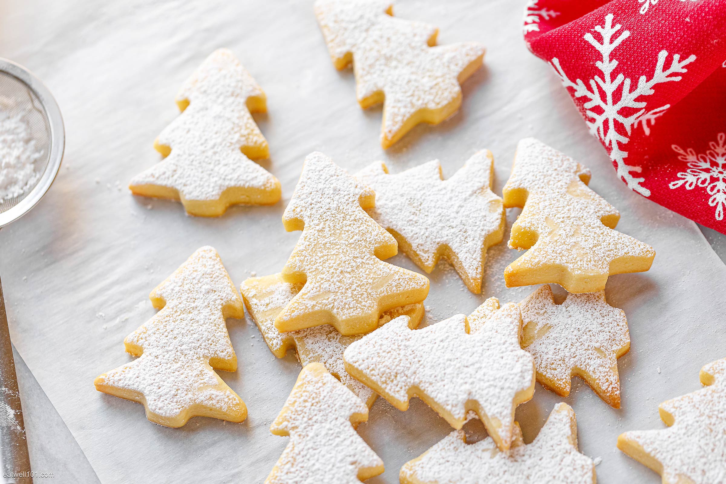 christmas tree shortbread cookies
