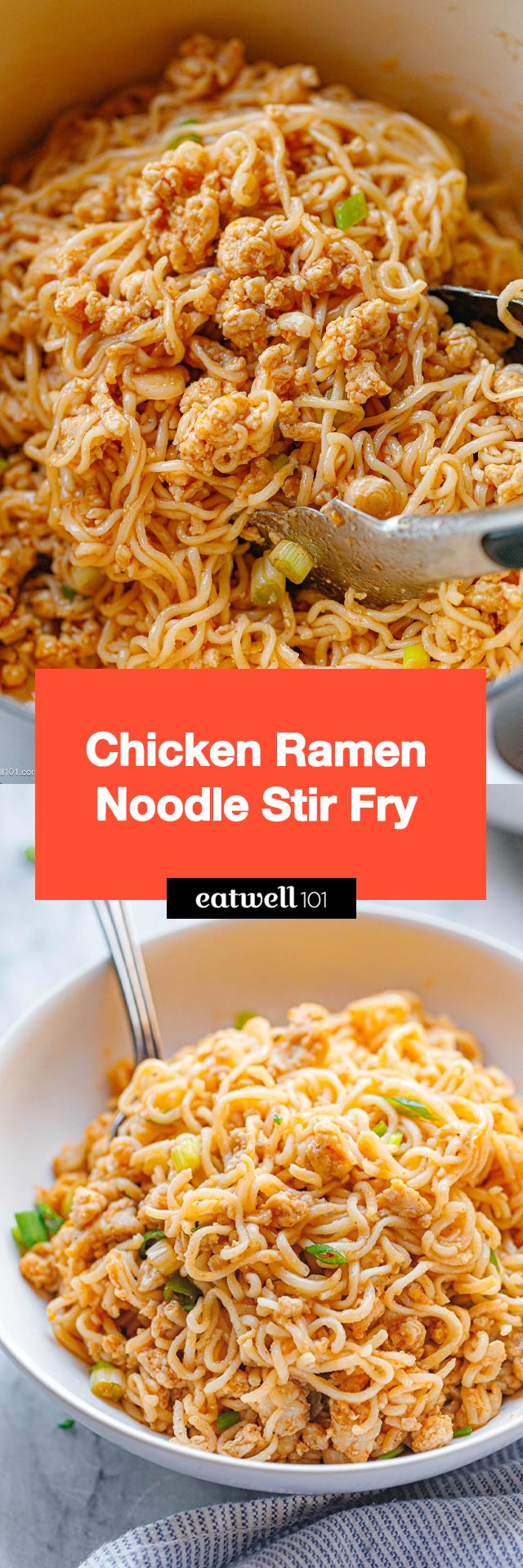 Chicken Ramen Noodle Stir Fry Recipe - #chicken #ramen #recipe #eatwell101 - This ramen noodles and chicken stir-fry is delicious and features the best and easiest stir fry sauce ever!