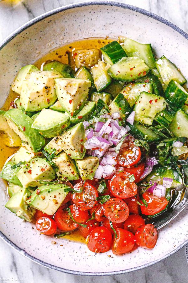 Healthy Cucumber Salad - #recipe by #eatwell101 - https://003.wrwe1r1zs3czx3c.workers.dev/healthy-cucumber-salad-recipe