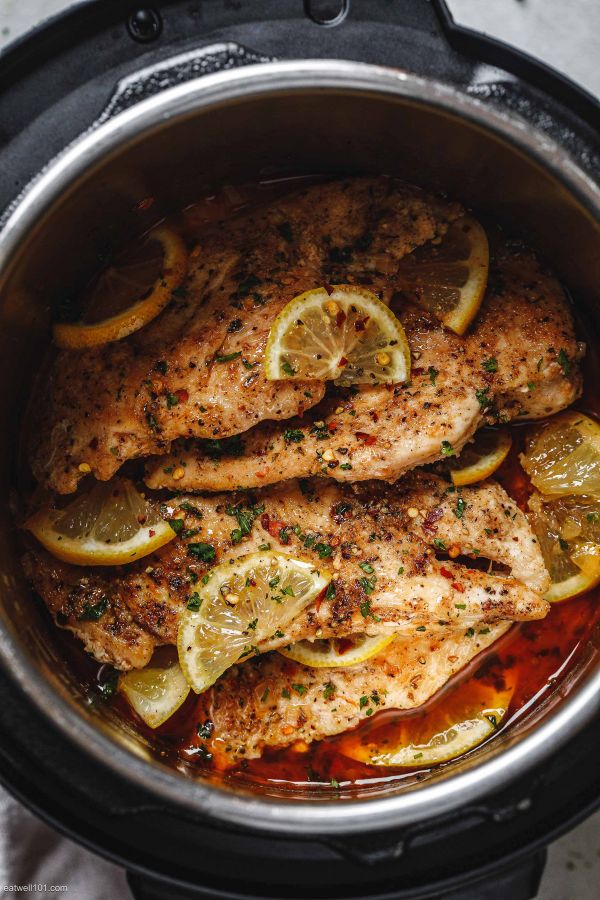 Instant Pot Lemon Garlic Chicken Breasts