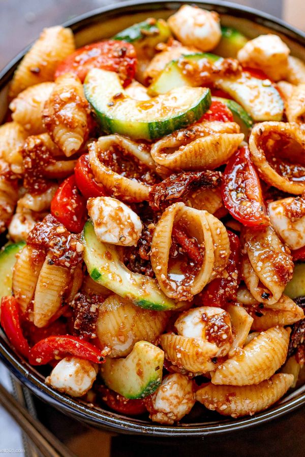 Mozzarella Pasta Salad - #recipe by #eatwell101 - https://003.wrwe1r1zs3czx3c.workers.dev/mozzarella-pasta-salad-recipe