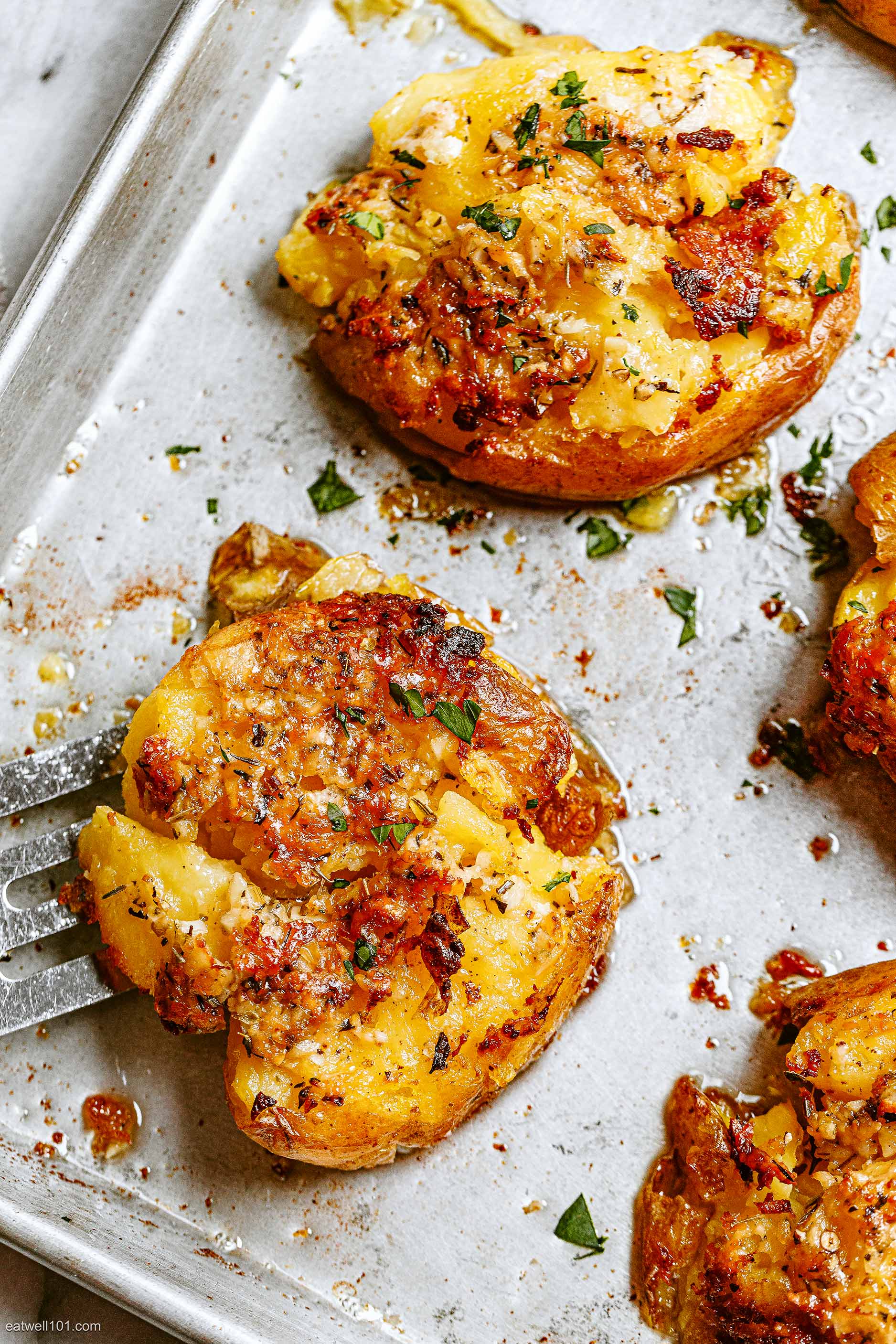 Smashed Baked Potatoes Recipe