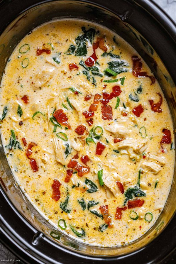 Slow Cooker Creamy Crack Chicken Soup