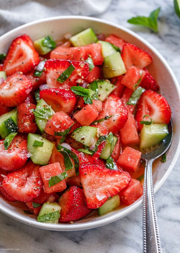 Cucumber Strawberry Salad