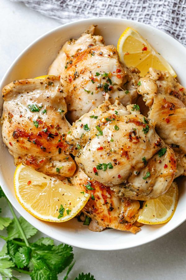 Garlic Lemon Chicken Thighs